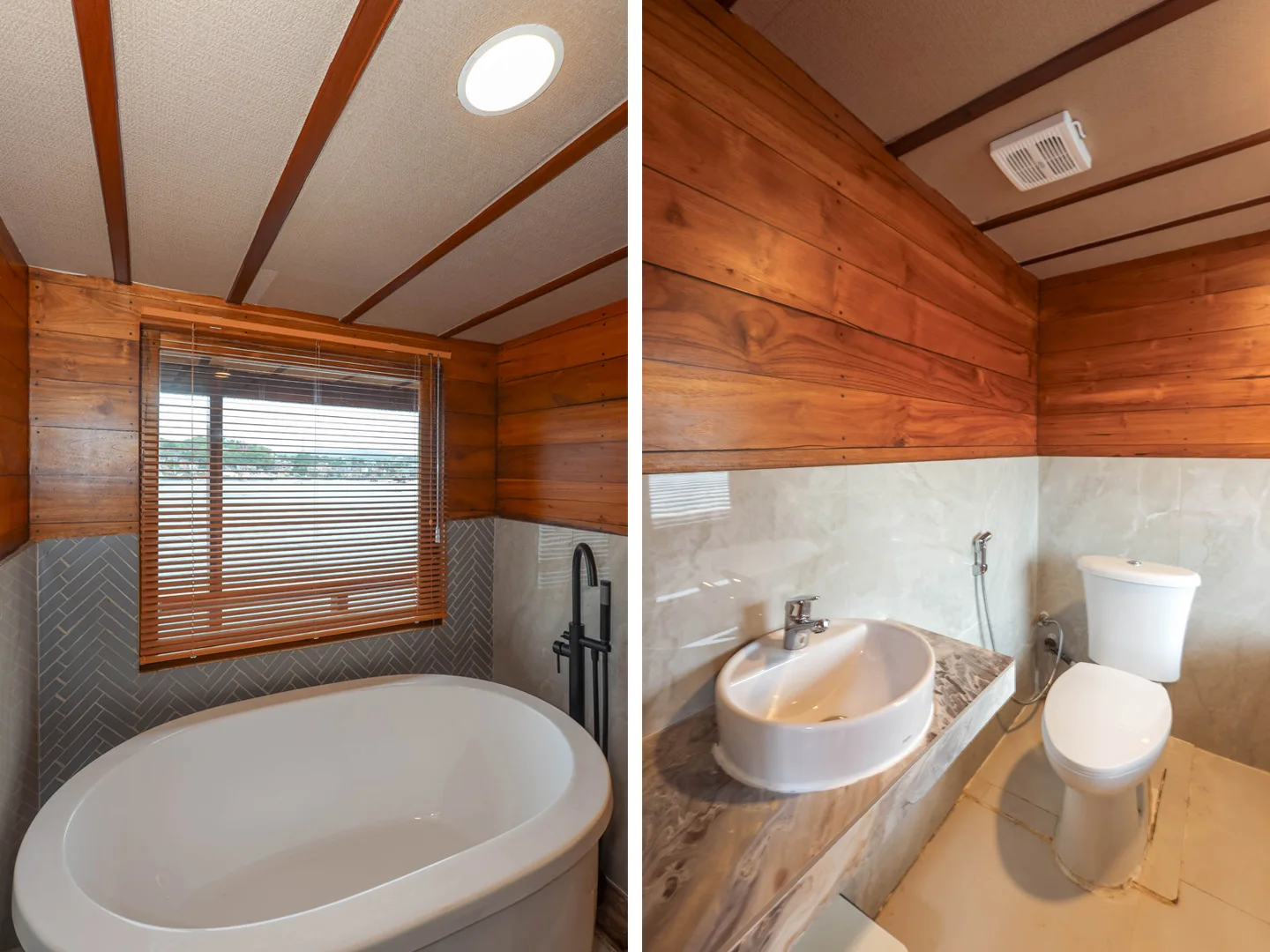 Deluxe Cabin - Bathroom with bathtub- Elrora